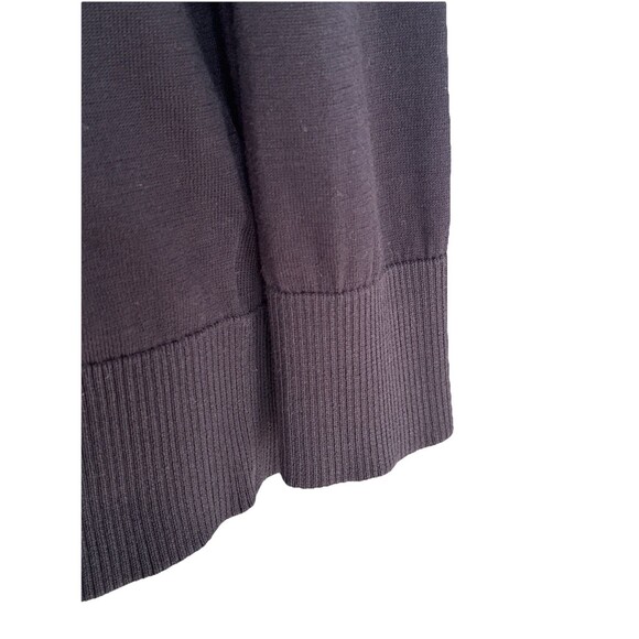 Tory Burch Size M 100% Cotton Navy Blue V-Neck Cardigan Large Gold Logo Buttons - Picture 7 of 9